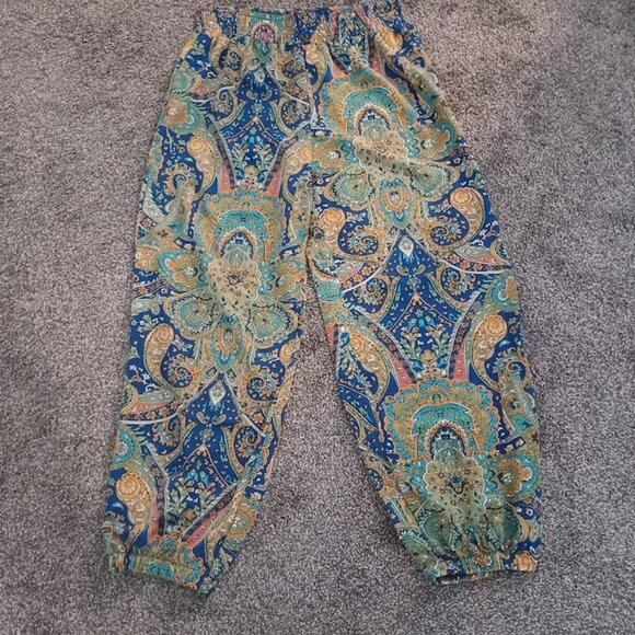 NWT - High-Waisted Paisley Print Harem Pants - Size X-Large - Picture 7 of 10